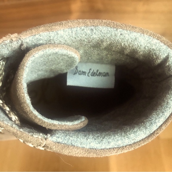 Sam Edelman Combat Boots Gray Manchester Sz 7.5 Lace Up Booties - Picture 5 of 8